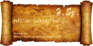 Hódi Szilárd névjegykártya