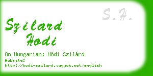 szilard hodi business card