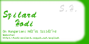 szilard hodi business card
